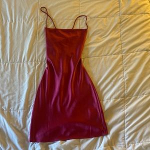 White fox boutique satin mini dress